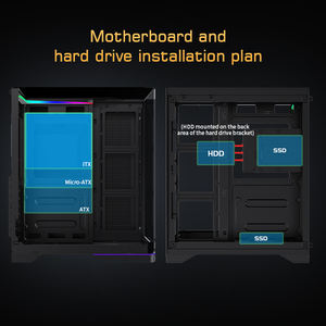 Boîtier <span class=keywords><strong>d</strong></span>'<span class=keywords><strong>ordinateur</strong></span> LOVINGCOOL, nouvelle génération, <span class=keywords><strong>tour</strong></span> à 3 panneaux en verre, éclairage LED, pour jeux PC, compatible ATX, pour <span class=keywords><strong>ordinateur</strong></span> de bureau gamer - Product Image 5