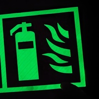 Signal de sécurité incendie phosphorescent autocollants d'extincteur personnalisés panneaux de bouche d'incendie vente en gros