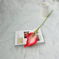 H283 Grande fleur de calla artificielle en EVA, toucher réel, idéale pour le salon et la table à manger, pièce d'art décorative.