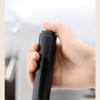 Batteur à œufs automatique portable, fonctionnant sur piles, en acier inoxydable, écologique, minimaliste, fouet à main, mousseur à lait