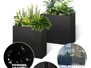 Usine directe taille personnalisée en fibre de verre fleur planteur creux Pot boîte intérieur extérieur grand intérieur jardin maison pépinière utiliser sol - Product Image 3