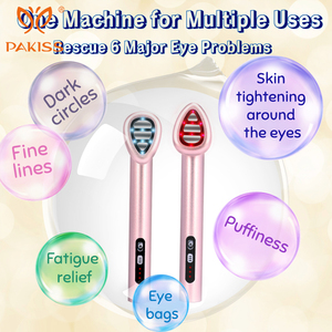 PAKISS แท่งนวดรอบดวงตา 7 สี พร้อม EMS ไมโครเคอร์เรนท์ ระบบสั่นสะเทือนความถี่สูง ประคบร้อน 42 องศาเซลเซียส ชาร์จผ่าน USB วัสดุ ABS สแตนเลส - Product Image 3