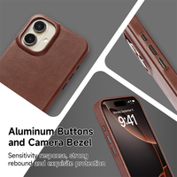 En stock vente en gros d'accessoires pour téléphone portable étui pour téléphone portable étui en cuir véritable pour iphone 15 16 Pro Max
