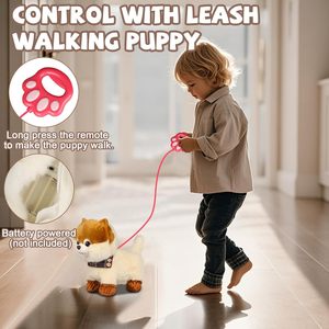 Chiot jouets pour enfants chien jouet contrôle réaliste Musical danse animé en peluche animal de compagnie avec laisse créatif animaux en peluche jouets cadeaux - Product Image 5