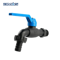 Robinet d'extérieur BMAG OEM en nylon à installation manuelle facile, filetage en laiton 3/4 pouce, avec raccord de tuyau détachable pour jardin