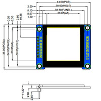 Penjualan pabrik 1.5 inci 128x128 128*128 warna modul Tampilan OLED dengan antarmuka SSD1351 SPI untuk produk Digital