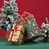 Nouveauté, vente flash, joyeux Noël, Père Noël, renne, cadeau pour enfant, bébé, emballage artisanal, papier d'emballage en rouleau