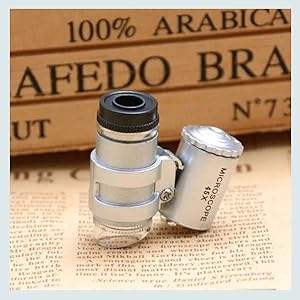 <span class=keywords><strong>60X</strong></span> Mini <span class=keywords><strong>Microscope</strong></span> de Poche Loupe Portable avec 2 <span class=keywords><strong>LED</strong></span> 1UV Lumières pour Bijoux Antiquités - Product Image 4