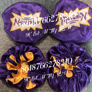 Personnages de dessins animés individuels deux tons gros satin enfants bonnets soie personnalisée - Product Image 2