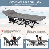 Lit pliant pour adultes, portable, camping, maison, bureau, voyage