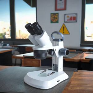 <span class=keywords><strong>Microscope</strong></span> stéréo binoculaire à poignée ASH-93E avec 3 grossissements d'objectif (1x 2x 4x) et lumière transmise et incidente par LED - Product Image 4