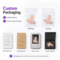 Memoria USB 2 en 1 Personalizada con Carcasa Metálica Giratoria, Llavero, USB Tipo A y Tipo C, Portátil, para Copia de Seguridad de Datos, con Logotipo Personalizado para Oficina