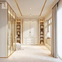 XINGRUO Kleiderschränke Schlafzimmermöbel Garderobenschrank mit Spiegeltüren & Regalen für Zuhause