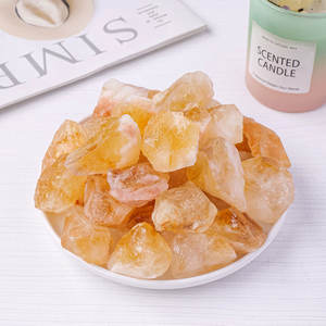 Vente en gros de pierre naturelle citrine brésilienne originale, aromathérapie, bonsaï en pierre concassée à grosses particules - Product Image 1