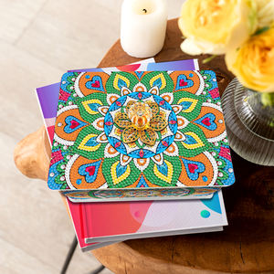 Boîte à Bijoux <span class=keywords><strong>Papillon</strong></span> Peinture Diamant-DIY <span class=keywords><strong>Mandala</strong></span> Rhinestone Storage Case, Special Shaped Diamond Art Craft - Product Image 4