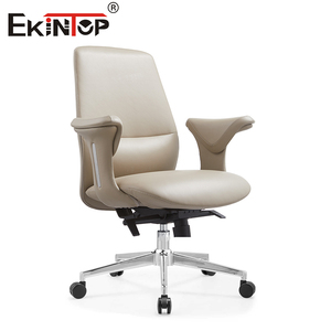 Chaise de bureau ergonomique Sinonis pivotante en cuir confortable et robuste, réglable, pour bureau et atelier - Product Image 2