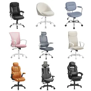 SONGMICS Wholesale indoor Modern high back PU ergonomic swivel office chair OEM produce executive Luxury leather office chair