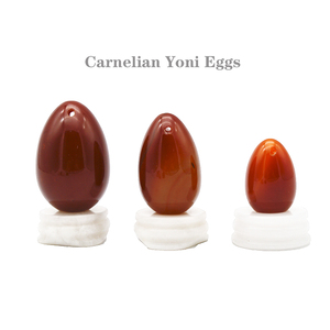 Yoni Egg Pelvic Kegel Ejercicio Cornalina Jade Huevo Estiramiento <span class=keywords><strong>Vaginal</strong></span> Músculo Bola de cristal Piedra de masaje de ágata roja - Product Image 2