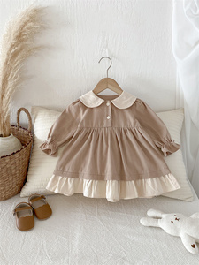 HY2 2025 automne nouvelles filles <span class=keywords><strong>robe</strong></span> <span class=keywords><strong>robe</strong></span> avec col manches longues motif <span class=keywords><strong>pour</strong></span> enfants - Product Image 2