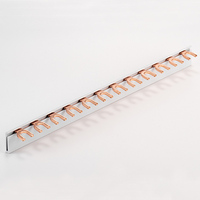Technologie de pointe pour la fabrication de barres omnibus en cuivre pour boîtier de distribution, 32A, 4 pôles, avec isolation, type peigne