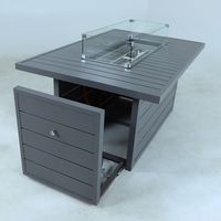 Ensemble de canapés d'extérieur modernes en aluminium PRUNIA avec table foyer pour cour et parc