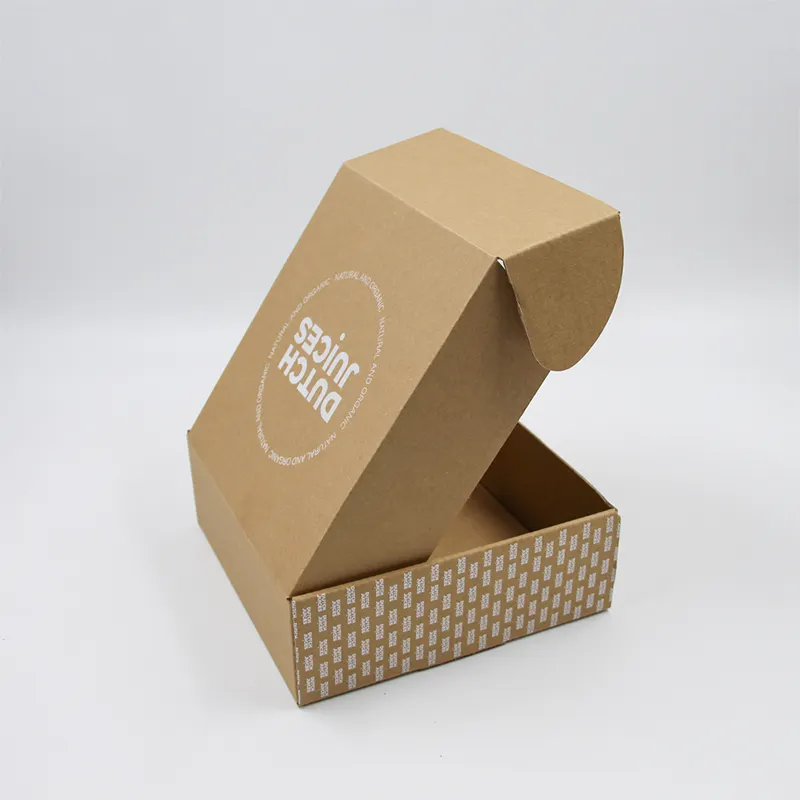 2022 재활용 크래프트 종이 상자 도매 골판지 포장 상자 사용자 정의 공예 선물 갈색 식물 배송 상자