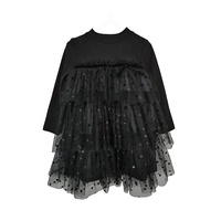 Costume d'anniversaire en tricot pour filles de 2 à 10 ans, à manches longues, à pois, pour enfants, robes de fête élégantes, nouvelle collection