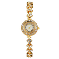 Jam Tangan Quartz Model Gelang Wanita Bertabur Berlian Penuh, Ramah Lingkungan, Fashion Lintas Batas, Produk Terlaris Perdagangan Luar Negeri