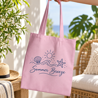 Sac fourre-tout en toile imprimé personnalisé, sac fourre-tout pour les vacances à la plage, sac de shopping réutilisable, sac de voyage pour les vacances