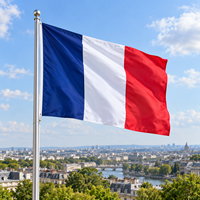 Drapeau national français en polyester tricolore pour extérieur avec œillets, décoration d'événements pour mât de drapeau
