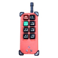 Télécommande radio pour grue à 6 boutons, vitesse unique, code d'apprentissage, étanche IP65, rechargeable par USB, portée 100m