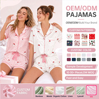 Conjunto de Pijamas de Satén Elegantes de Verano para Mujer, Ropa de Dormir Bordada Personalizada hasta la Rodilla, Diseño Sólido con Cierre Elástico en la Cintura