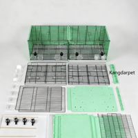 Cage d'élevage d'oiseaux modulaire galvanisée extensible, grande, multicouche, haute durabilité pour l'élevage à long terme avec plateau extractible