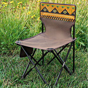 Outdoor <b>Folding</b> Chair Oxford Cloth Portable Foldable Camping Fishing Beach Barbecue Chair Rectangular Stable Design - Product Image 1