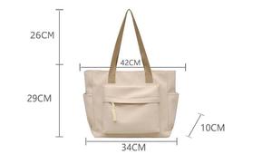 Custom Logo Canvas Shopping Canvas Tote <strong>Bag</strong> Casual Design Heavy Duty Woven Reusable Shopping <strong>Bag</strong> with Pocket - Product Image 6