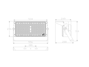 <span class=keywords><strong>Luz</strong></span> de inundación de 500Watt, lámpara industrial de fabricación de ustomización aplicable al estadio deportivo de baloncesto - Product Image 5