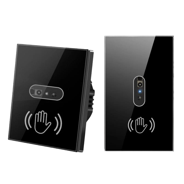 SIXWGH Wall Smart Light Infrared Sensor Switch No Need Touch Glass Screen Panel on Off EU UK 110V 220V 10A Electrical Power Home