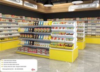 Étagère de snack en vrac pour supermarché, présentoir de magasin de commodité, support de nourriture en vrac, armoire de seau suspendu, pain, biscuit, bonbons en vrac go
