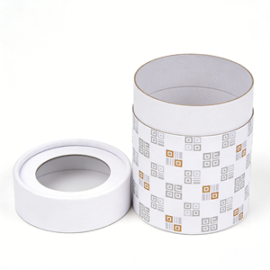 High Quality Recyclable Cylindrical Box With Display <b>Window</b> Luxury Round Paper Tube For Tea Candle - Product Image 1