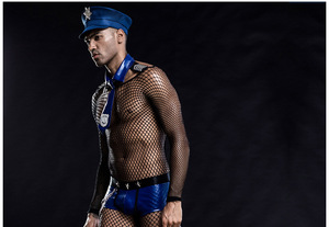 Sous-vêtements sexy respirants taille haute pour hommes, transparents, pour bar gay, costume de jeu de rôle adulte, uniforme érotique pour la séduction - Product Image 5