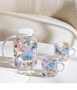 High Borosilicate Glass Cup with Coffee Handle, Household Cold Water Bottle Set for Home Use - Product Image 6