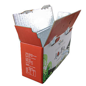 Caja de cartón corrugado de temperatura constante reciclable personalizada Caja de envío aislada de alimentos congelados en frío isotérmicos - Product Image 4