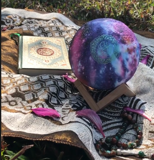 Portable Moon Lamp Quran Player Colorful Night Light 3D Led Touch Lamp With Islamic Design For Muslim Gift