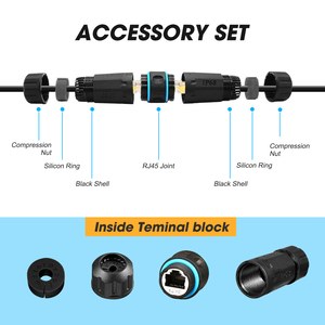 IP68 Водонепроницаемый Cat6/7 RJ45 соединитель 10 ГБ экранированный соединитель Ethernet наружный LAN разъем для Starlink/Cat5/Cat6/Cat6A/<span class=keywords><strong>Cat7</strong></span> - Product Image 6
