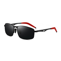Nouvelles lunettes de soleil polarisées pour hommes, à changement de couleur, créatives, carrées, en métal, pour la conduite et la pêche