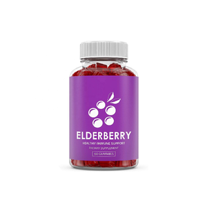 Elderberry Gummies สีดำกับวิตามินซีสังกะสีสำหรับระบบภูมิคุ้มกันสนับสนุนสารต้านอนุมูลอิสระ Superfood - Product Image 1