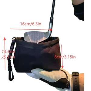 Vintage Stijl Multifunctionele Golftas Met Draagbare Club Scrub Waterdichte Stof Bal Reinigingszak Welp Borstel <span class=keywords><strong>Golf</strong></span> Accessoires - Product Image 6