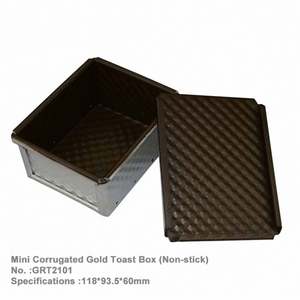 Molde para hornear pan, tostadas y pasteles, rectangular, antiadherente, de acero al carbono, con tapa, en forma de cubo de agua negro - Product Image 3