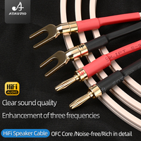 OFC Core Hifi Cable de altavoz Cobre puro Chapado en oro Banana Y Pin Enchufe de altavoz para micrófono Mejora el sistema de sonido de cine en casa