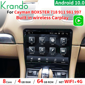 Krando Android 10.0 4G 8.4 ''Tesla Màn Hình Xe Đài Phát Thanh Đa Phương Tiện <span class=keywords><strong>Player</strong></span> Cho Porsche Cayman/Boxster/718 /911/981/997 2012-2015 - Product Image 2